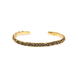 bracelet jonc doré texture dorée "Cuff" - 