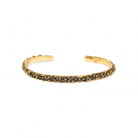bracelet jonc doré texture dorée "Cuff"