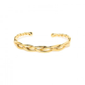 braided golden bracelet "Cuff" - 