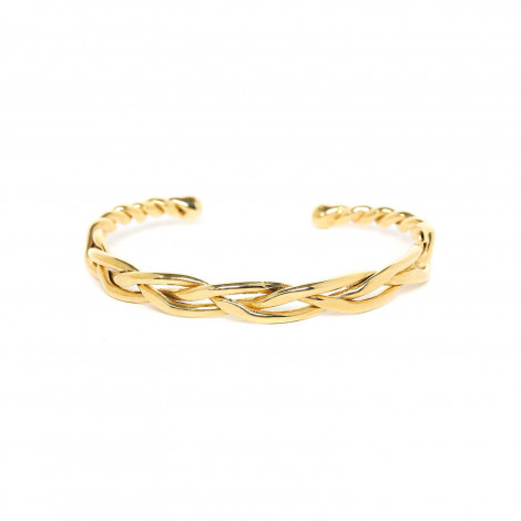 braided golden bracelet "Cuff"