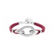 bracelet anneaux cordon bordeaux "Kusari" - Ori Tao