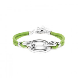 bracelet anneaux cordon vert "Kusari" - Ori Tao