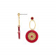 ONEGA red crystallized post earrings "Les inseparables" - Franck Herval