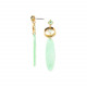 CONSTANCE green capiz crystallized post earrings(green) "Les inseparables" - Franck Herval