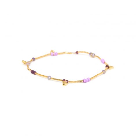 KARIBA bracelet extensible lilas "Les complices"