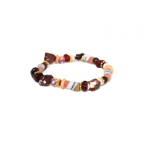 VICTORIA brown stretch bracelet "Les complices"