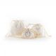 ONEGA white MOP crystallized post earrings "Les inseparables" - Franck Herval
