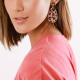 FELINE pink paua drop post earrings "Les radieuses" - Franck Herval
