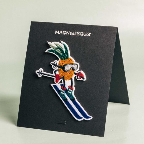 Stick-on Patch - Pineapple Skier (card S)