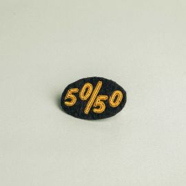 50/50 golden brooch - 
