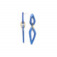 blue wood postearrings "Arrow" - Nature Bijoux