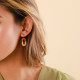 golden MOP earrings "Double you" - Nature Bijoux