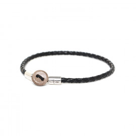 black bracelet "Link" - Nature Bijoux