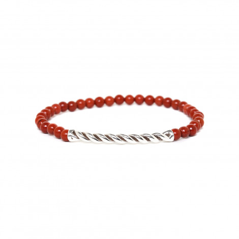 bracelet jaspe rouge "Spiral"