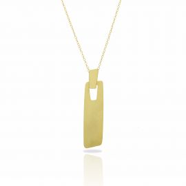 Gold Rectangular Mini Zen Necklace - RAS
