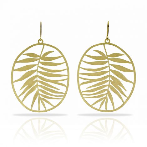 Large golden earrings TROPIC