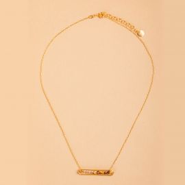 Tiger eye and moonstone bar chain necklace - Rosekafé