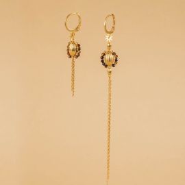 Eye of the tiger Beetle Mismatched Earrings - Rosekafé
