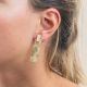 Rectangular Mini Zen gold earrings - RAS