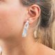 Rectangular Mini Zen silver earrings - RAS
