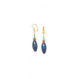 lapis lazuli olive earrings "Copacabana" - 