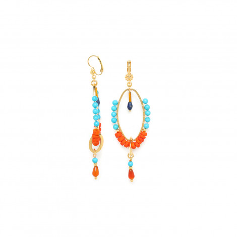 beads on ring earrings "Copacabana"