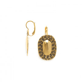 oval french hook earrings "Golden gate" - 
