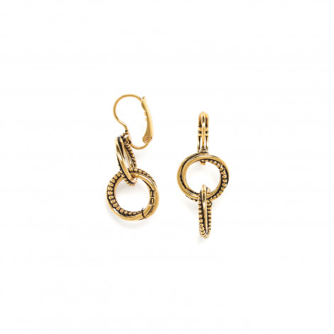 2 rings earrings "Golden gate"
