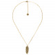 collier pendentif plume "Golden gate" - Ori Tao