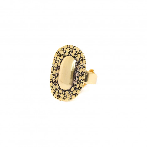 oval adjustable ring "Golden gate"