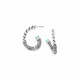 twisted creoles earrings (silver) "Palerme" - Ori Tao