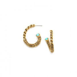 twisted creoles earrings (golden) "Palerme" - 