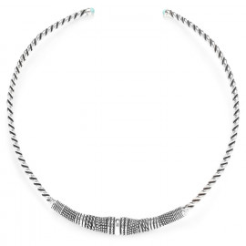 torque necklace (silver) "Palerme" - 