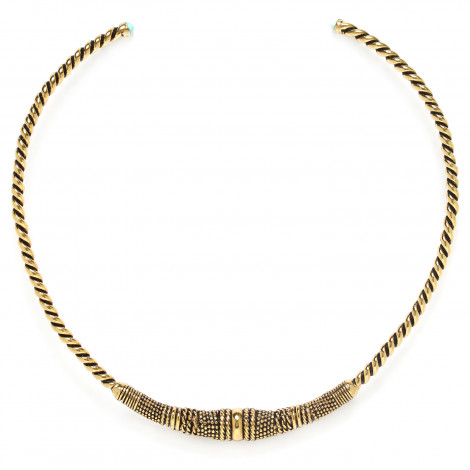 torque necklace (golden) "Palerme"