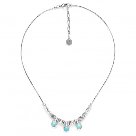 3 dangles necklace (silver) "Palerme"