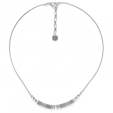 semi-rigid necklace (silver) "Palerme"