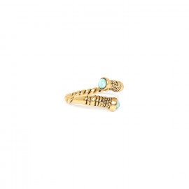 twisted adjustable ring (golden) "Palerme" - 