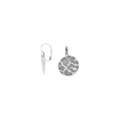 french hook earrings (silver) "Panthera"