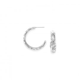 creoles earrings (silver) "Panthera" - 