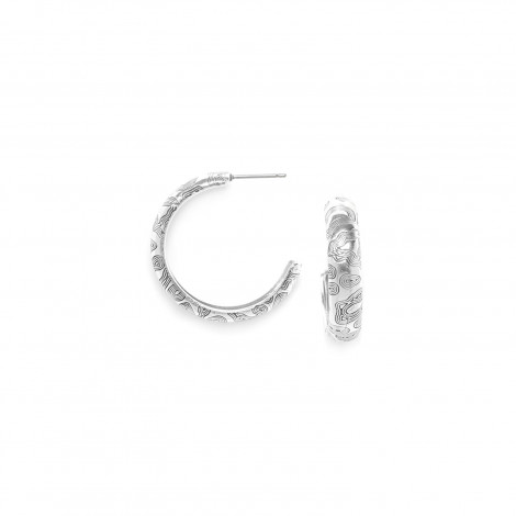 creoles earrings (silver) "Panthera"