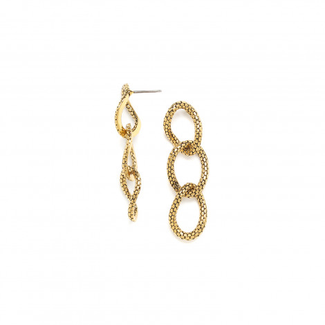 3 rings post earrings "Python"