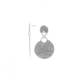 big post earrings (silver) "Ricochets" - 