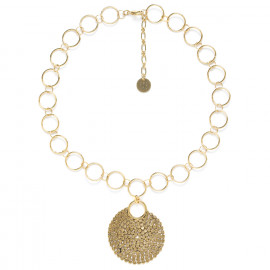 pendant necklace (golden) "Ricochets" - Ori Tao
