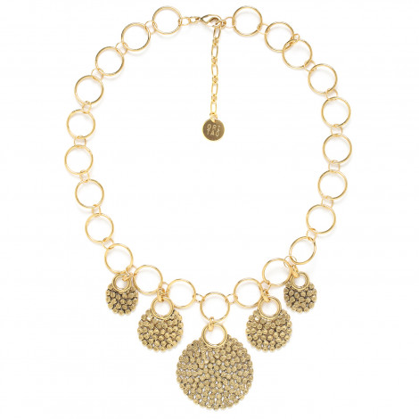 multidangles necklace (golden) "Ricochets"