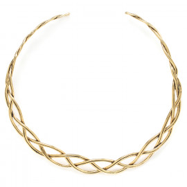 torque necklace (golden) "Takezaiku" - Ori Tao