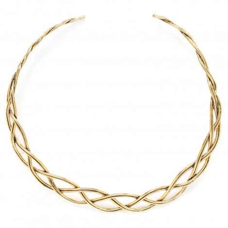 torque necklace (golden) "Takezaiku"