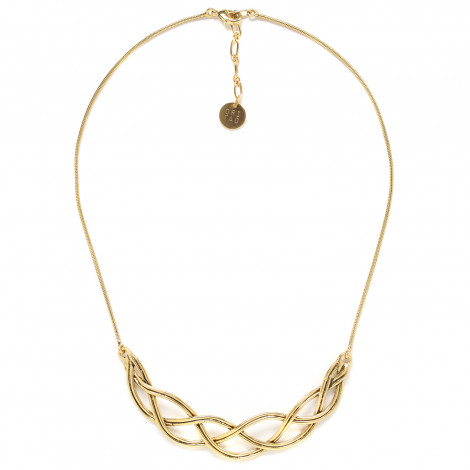 half rigid necklace (golden) "Takezaiku"