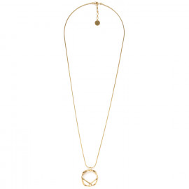 long necklace with pendant (golden) "Takezaiku" - Ori Tao