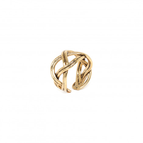 adjustable ring L (golden) "Takezaiku"