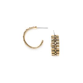 small creoles earrings (golden) "Timing" - Ori Tao